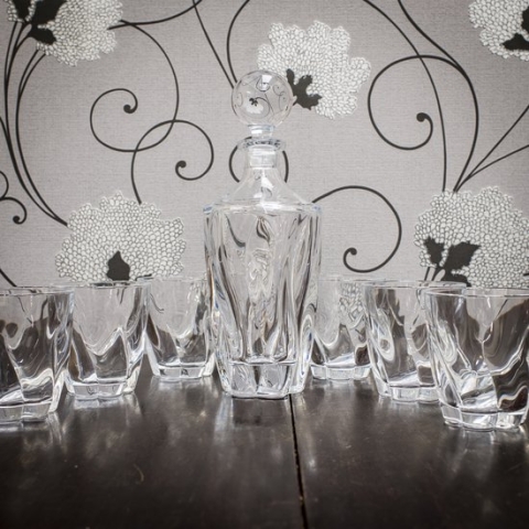 Crystalite Bohemia Barley Twist Whiskey set