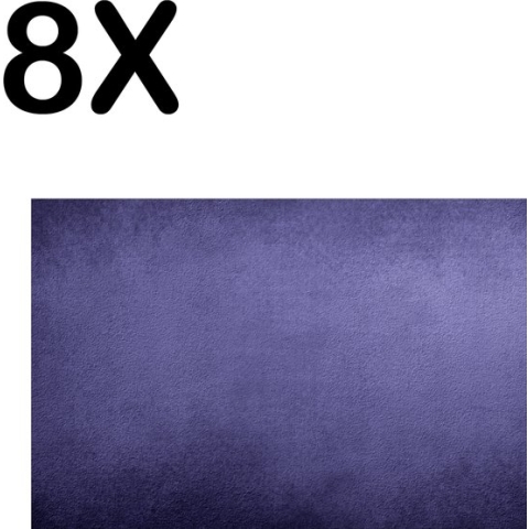 BWK Textiele Placemat - Paarse Vegen Achtergrond - Set van 8 Placemats - 45x30 cm - Polyester Stof - Afneembaar