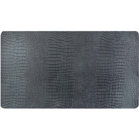 Placemat Recycle Leather Black 43x30cmrectangle - Crocco Look