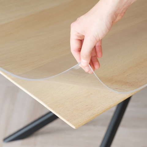 TRENTE - Transparant Tafelzeil 3mm - Gemakkelijk Schoon te Maken Tafelzeil  (80 cm breed) - 80 x 200