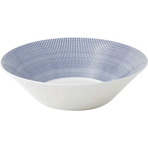Royal Doulton Pacific Dot Saladeschaal - Serveerschaaltje - Ø29cm - Wit / Blauw - 1 Stuk