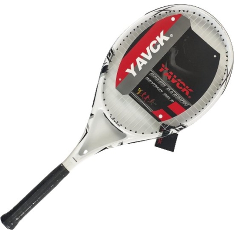 Yavck- Tennisracket - Volwassenen - Zwart Wit