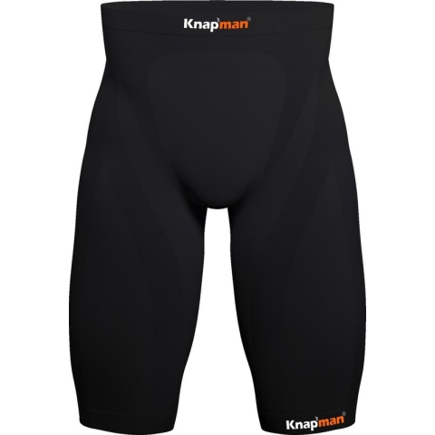 Knapman Zoned Compression Short 45% Zwart | Compressiebroek (Liesbroek) voor Heren | Maat M