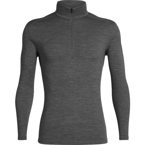 Icebreaker M 260 Tech LS Half Zip - Thermoshirt - Heren - Merinowol - Grijs - Maat L