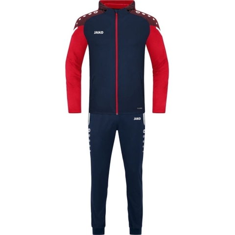 Jako Performance Vrijetijdspak Met Kap Heren - Marine / Rood | Maat: M