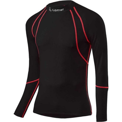 Löffler Thermoshirt Airvent Transtex Polypropyleen Zwart/rood Maat 54