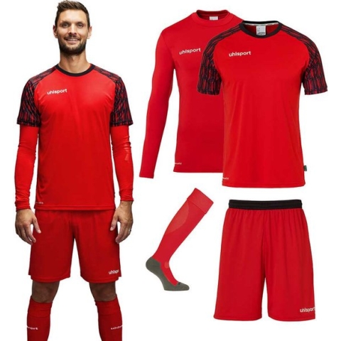 Uhlsport Reaction Keeperstenue Set Red/Black