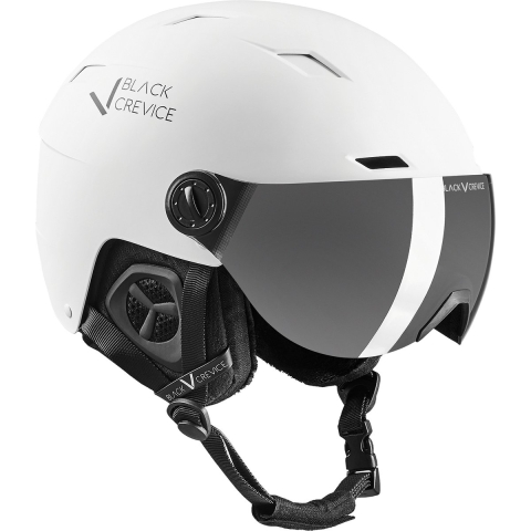 Black Crevice® Skihelm met Visier - Skihelm Kirchberg Wit - Maat M - 54-57CM - Kirchberg
