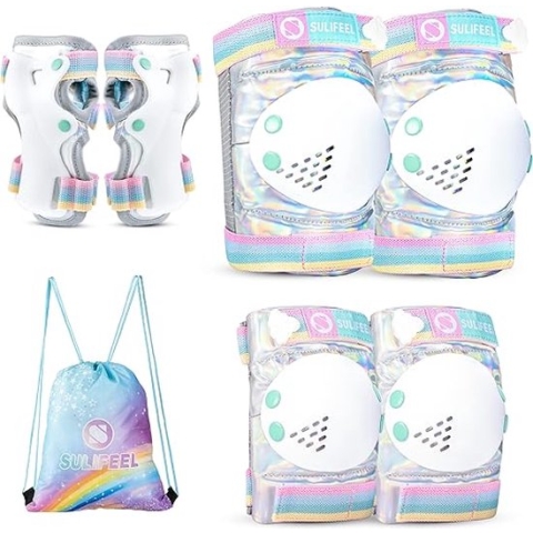 kniebeschermers - beschermingsset \ jongens en meisjes, voor skateboarden, rolschaatsen, fietsen, sport M