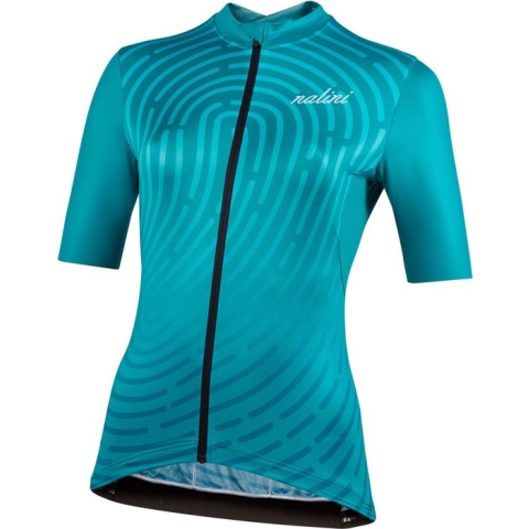 Nalini Fietsshirt Korte Mouwen Dames Blauw Groen - NEW ANTWERP 1920 LIGHT BLUE GREEN - S
