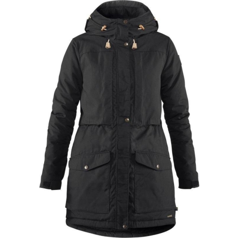 Fjallraven Singi Wool Padded Parka Outdoorjas Dames - Black - XS