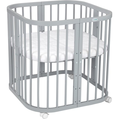 Multifunctioneel 7 in 1 Babybed / peuterbed Grijs incl. matras Grijs