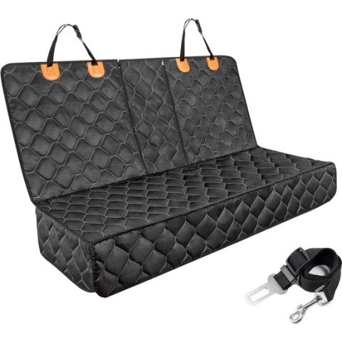 Hondendeken Auto-achterbankhoes Hondenachterbank met 1 elastische hondengordel, waterdicht Krasbestendig Hondenbescherming Auto-achterbank Kinderzitje Pad voor alle vrachtwagens Auto's SUV's