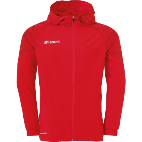 Uhlsport Goal 25 Evo Woven Hood Jacket Kind Rood-Wit Maat 164