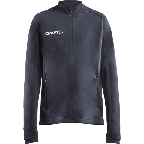 Craft Craft Evolve Full Zip Sportvest - Maat 164  - Unisex - donkergrijs