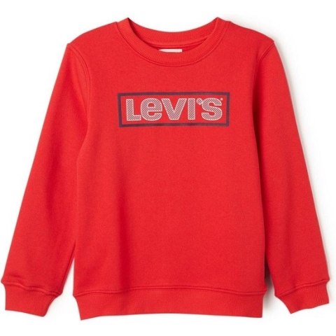 Levi's Sweater met frontprint en logo - Rood - Maat 128