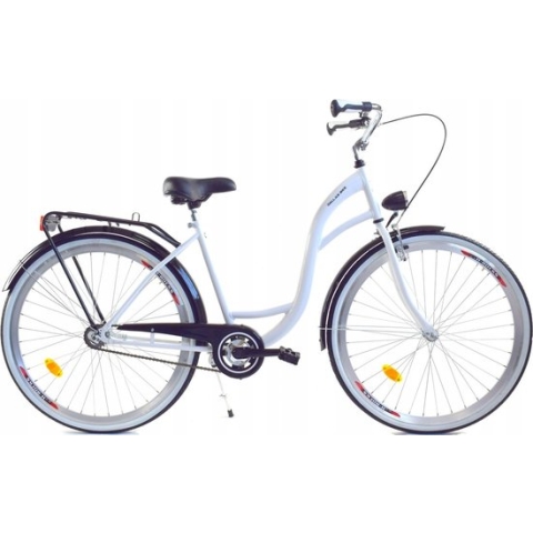 Dallas Bike - Meisjesfiets - 26 inch - stevig model - wit met zwart