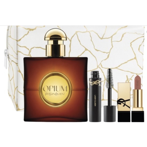 Yves Saint Laurent Opium giftset 50 ml Eau de Parfum + lippenstift 1.3g + extreme volume mascara 2ml