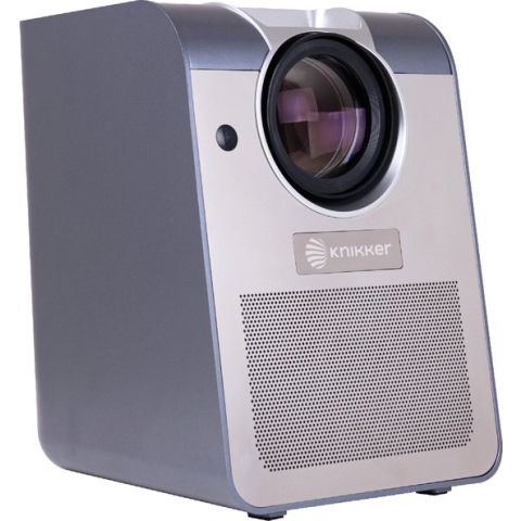 Knikker Mini Beamer Smartphone Wifi Bluetooth - Mini Projector Full HD 1080p met Android 9 - Metal