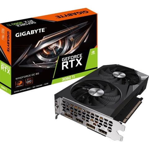 Gigabyte GeForce RTX 3060 Ti WINDFORCE OC - Videokaart - 8 GB GDDR6 - PCIe 4.0 - 2x HDMI - 2x displayport