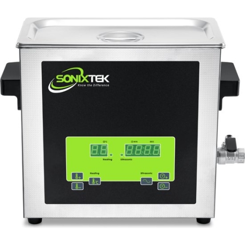 Sonixtek Digitale Ultrasoonreiniger 6L Professionele Ultrasone Reiniger 180W voor Sieraden, Brillen, Horloges, Munten, Kunstgebitten en Gereedschap met 300W verwarmingsvermogen
