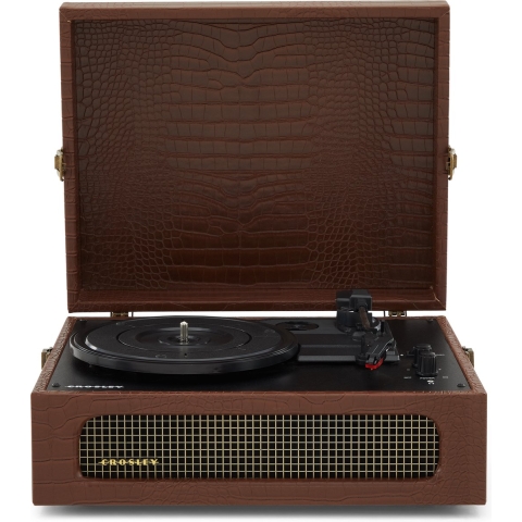 Crosley Voyager Platenspeler - Bruin Krokodillen Leer Stijl