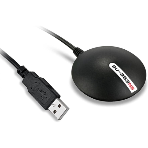 GlobalSat BU353S4, GPS-ontvanger met USB-aansluiting en magnetische bevestiging, waterbestendig