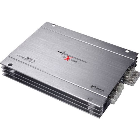 Excalibur X600.4 - Autoversterker - Vierkanaals - 2400 Watt - Zilver