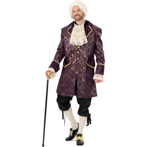Funny Fashion - Middeleeuwen & Renaissance Kostuum - Deftige Hertog Van Purperel - Man - Paars - Maat 52-54 - Carnavalskleding - Verkleedkleding
