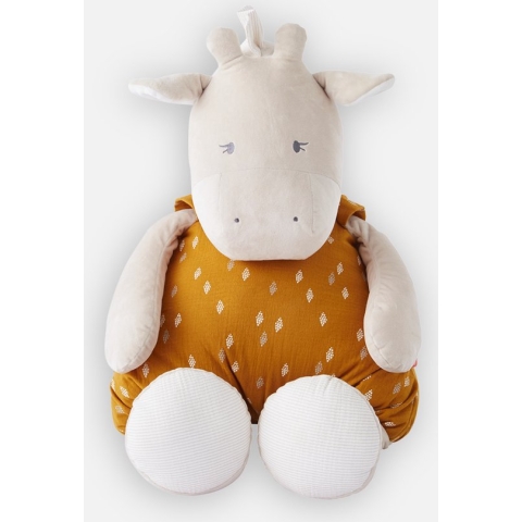 Noukie's - Knuffel - Giraf in oker geel - Large 80 cm  Tiga