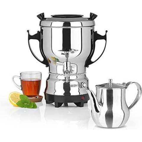 BEEM Samowar 2030S, Samovar met temperatuurselectie, RVS,3L waterreservoir en 1L theepot
