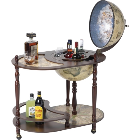 Brulo Wereldbol Globe Globebar Tasman SKY 40 cm