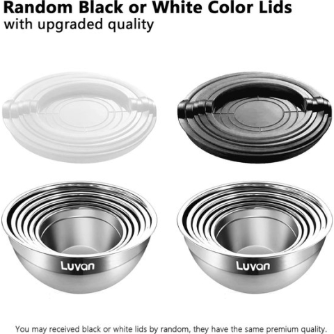 mengkom met luchtdichte deksels Set van 6.304 roestvrijstalen metalen nestschalen voor ruimtebesparende opslag, BPA-vrije deksels, ideaal voor mengen, bakken, preppen, vaatwasmachinebestendig