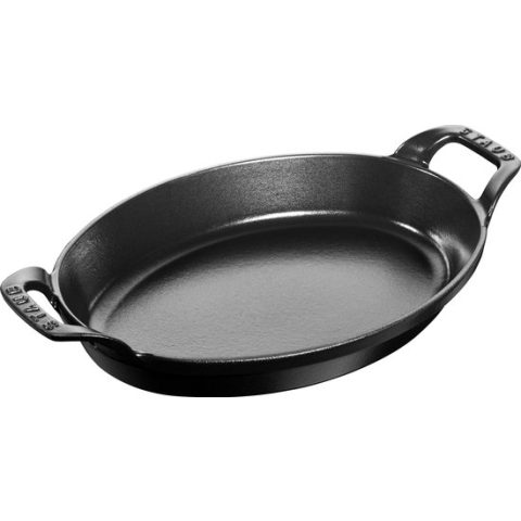 Staub stapelbare schaal - ovaal - 28 cm - zwart