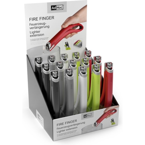 Adhoc - Fire Finger Tafelaansteker Display Gevuld met 15 Stuks - Multicolor