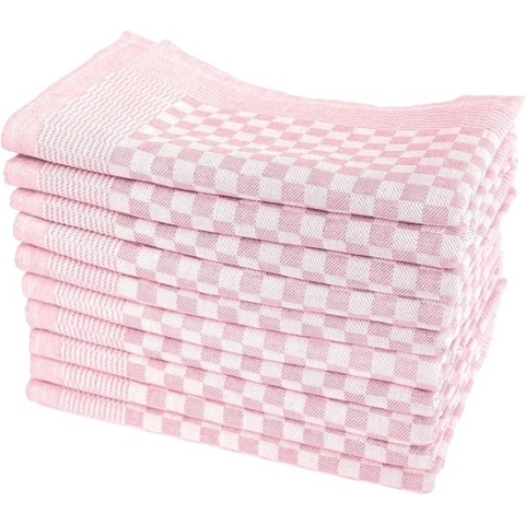 Set van 10 luxe theedoeken, 50 x 70 cm, 100% katoen, 210 g/m², 75 g, premium kwaliteit, super absorberende keukendoeken, afwashandjes, theedoeken, afwasdoeken