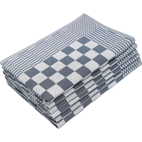 6 theedoeken, 65x65 cm, 100% katoen, 236 gsm, blauw