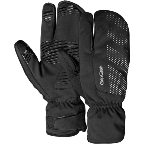 GripGrab - Ride Windproof Strenge Winter Lobster Fietshandschoenen - Zwart - Unisex - Maat XL