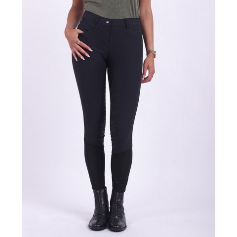 QHP Rijbroek Yasmin knie grip - maat 42 - black