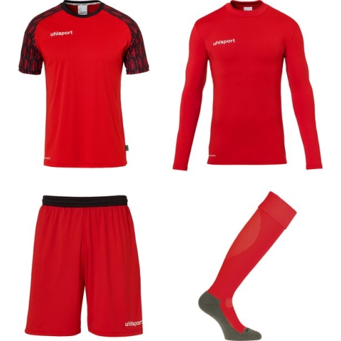 Uhlsport Reaction Keeperstenue Set Red/Black