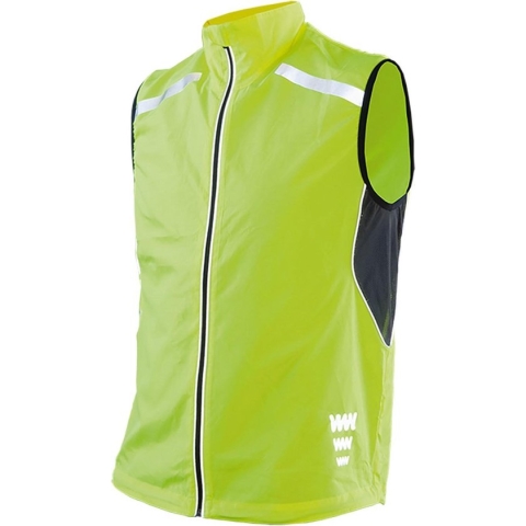 Wowow Dark Reflectievest 5.0 Fietsjas - Maat S  - Vrouwen - geel/zwart/zilver