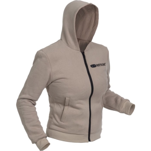 Verwarmde Hoodie - Vrouwen | Verwarmd Vest | Dual Heating | Beige | Incl. twee powerbanks | M