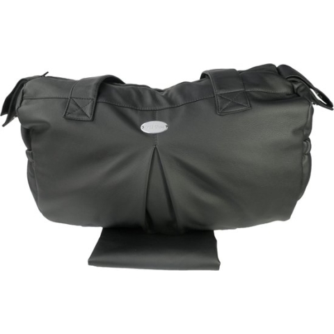 P'tit Chou Luiertas - Verzorgingstas - Reistas Eco leder - Zwart