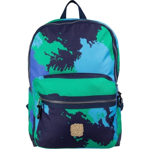 Pick & Pack Laptop Rugzak / Rugtas / Laptoptas / Werktas - Faded Camo - Blauw - 14 inch