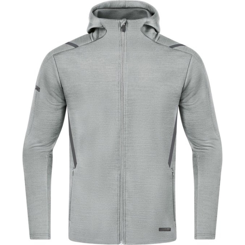JAKO Vrijetijdsjas Met Capuchon Challenge Kind Lichtgrijs Gemêleerd-Antra Light Maat 152