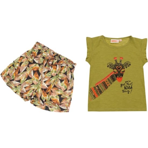 LEUKE SET VOOR MEISJES ( SHORTJE EN T-SHIRT)