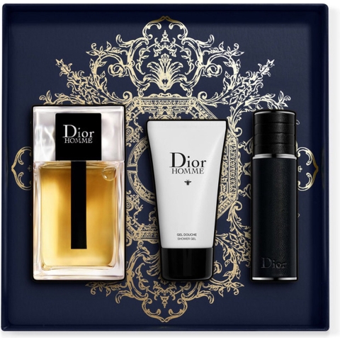 Dior Homme Giftset - 100 ml eau de toilette spray + 10 ml eau de toilette tasspray + 50 ml showergel - cadeauset voor heren