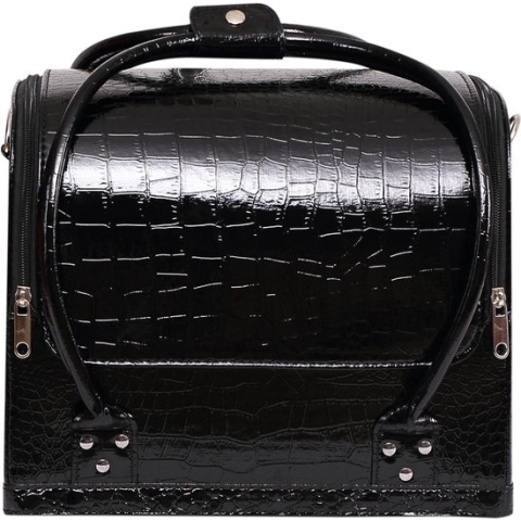 Beautycase zwart Croco