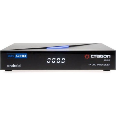 Octagon SPIRIT 4K UHD Android 9 IP-Receiver (HDR10+, Dual-WiFi, LAN, Bluetooth, HDMI, USB 3.0)