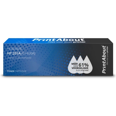 PrintAbout huismerk Toner 201A (CF400A) 4-kleuren Voordeelbundel geschikt voor HP